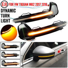 2 pçs led dinâmico turn signal light side espelho retrovisor indicador sequencial para vw volkswagen tiguan mk2 2017 touareg mk3 2019 2024 - compre barato