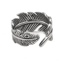 Fashion Punk Vintage Silvery Feather Rings For Women Boho Female Charms Jewelry Men Antique Knuckle Ring Wedding Party Gift 2024 - buy cheap