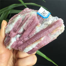 Natural  Pink Tourmaline Crystal Mineral Association Rough Stone Specimen Rock Rare 2024 - buy cheap