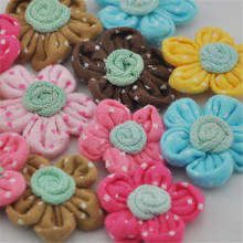 10 pcs Fabric Flower Appliques sew/craft/wedding DIY doll lots mix B42 2024 - buy cheap