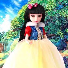 Bonecas macias de princesa branca de neve, brinquedos articulados de movimento para meninas, presente para crianças 2024 - compre barato