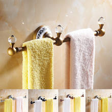 Barra de toalhas/rack/suporte de cobre/cristal, acessórios de banheiro para fixação em parede em cerâmica perfurada 2024 - compre barato