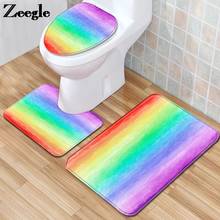 Tapete higiênico em forma de arco-íris, tapete absorvente para banheiro, formato em u, antiderrapante 2024 - compre barato