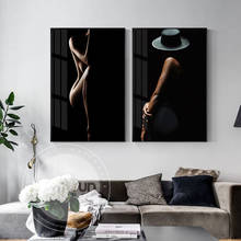 Arte moderna em tela, modelo de moda, poster com figura graciosa, posteres e impressões, imagens de arte de parede para sala, decoração de casa 2024 - compre barato