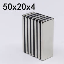 1/2/5/10Pcs 50x20x4 Neodymium Magnet 50mm x 20mm x 4mm N35 NdFeB Block Super Powerful Strong Permanent Magnetic imanes 2022 - buy cheap
