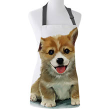 Tophome Kitchen Apron Corgi Adjustable Sleeveless Canvas Aprons for Men Women Kids Home Cleaning Tools 2024 - buy cheap