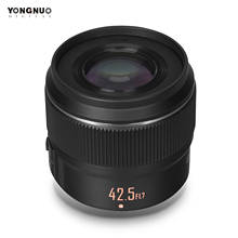 Yongnuo-lente de câmera yn45mm f1.7m ii, m4/3, foco fixo, substituição para g100, gh5, g9, g95, g85, gx9, olympus, marca de convés 2024 - compre barato