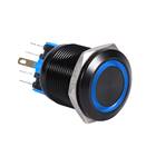 10 Pieces 22mm 3V 5V 6V 12V 24V 220V LED Ring Illuminated Momentary Black Aluminum Metal Vandal Resistant Switch+CE+RoHS - compare prices