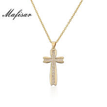 Mafisar 2021 New Design Cute Female Crystal Zircon Necklace Classic Cross Style Pendant Necklace Choker Necklace Gift For Women 2024 - buy cheap