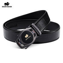 BISON DENIM Brand Fashion Men Belt Automatic Buckle Genuine Leather Belt Men's Belts Cow Leather Belts for Men N71446 2024 - buy cheap