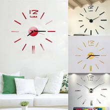 Modern DIY Analog 3D Mirror Surface Large Number Wall Clock Sticker Home Decor Stylish 3D wall clock 2024 - buy cheap