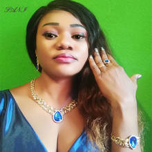 Fani-Conjunto de joyería de estilo Nigeriano para mujer, conjunto de bisutería de cuentas africanas a la moda, joyería nupcial de oro de Dubái 2024 - compra barato