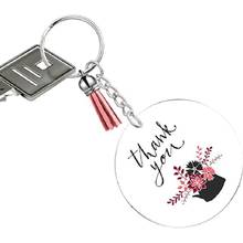 48 Pcs Acrylic Keychain Blanks with Key Rings Round Clear Discs Circles Tassel 2024 - buy cheap