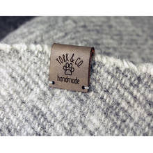 Etiqueta personalizada hecha a mano para ropa, tejido de cuero con logotipo de marca, artículo artesanal, 55 Uds. 2024 - compra barato