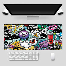 Mairuige animada mouse pad colorido grafite jogos acessórios computador notebook escritório teclado mouse pad jogos mesa 2024 - compre barato