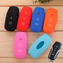 Intelligent D Car Styling Silicone Key Cover For  Ford Kuga EcoSport New Focus 2 3 Mondeo Fiesta Edge Car Key Case 2024 - buy cheap