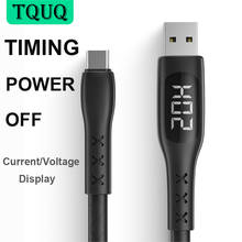 TQUQ USB Быстрый зарядный кабель с синхронизацией с цифровым дисплеем, USB к USB C Micro времени быстрой зарядки для iPhone Samsung Galaxy 2024 - купить недорого