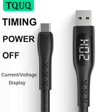 TQUQ-Cable de carga rápida USB con temporizador/pantalla Digital, Micro cargador temporizado USB A USB C para iPhone, Samsung y Galaxy 2024 - compra barato