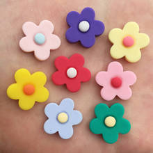Mix Resin Kawaii Flower Flat back Cabochon Stone Miniature DIY Scrapbook Craft Decor home kid's bow making  Accessories OF675 2024 - buy cheap