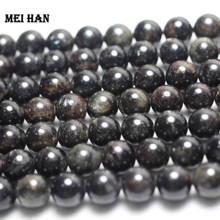 Meihan Natural 6mm 8mm 10mm Astrophylite Hornblende smooth round loose beads stone for jewelry making design diy bracelet 2024 - buy cheap