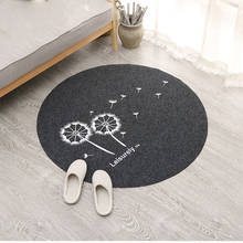 80cm Welcome Waterproof Door Mat Cartoon Embroidery Round Kitchen Rugs Bedroom Carpets Decorative Stair Mats Home Decor Crafts 2024 - buy cheap