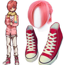 Mitsuba cosplay sapatos peruca rosa rabo de cavalo cabelo sintético longo bnags jibaku shounen hanako-kun cosplay peruca de cabelo halloween role play 2024 - compre barato