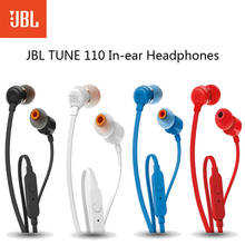 JBL T110 проводные наушники-вкладыши музыки глубокий бас наушники спортивные наушники гарнитура с микрофоном для наушники для смартфона 2024 - купить недорого