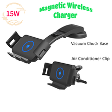 15W car wireless charger,auto sensing car bracket,designed for folding screen phone,for Samsung Galaxy Fold/S10/S9/S8/i11/X/XR/8 2024 - buy cheap