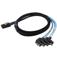 SAS sata cable Mini SAS SFF-8087 36P to 4 Angle SATA 7P Cable Mini SAS Male To 4 SATA 7P Female Cable 12Gbps Disk Data Cable 2024 - buy cheap