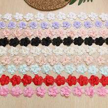 20Yards Organza Embroidery Lace Trim Beautiful Flower Pearls Two Layers Fabric Ribbon DIY Skirt Dress Accessories Clothing 2024 - buy cheap