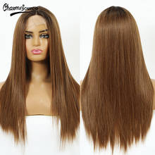 Charmsource peruca de cabelo sintético longa, loira marrom para mulheres, cabelo diário, resistente à alta densidade e calor 2024 - compre barato