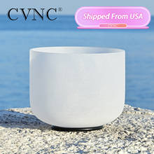 CVNC 8 pulgadas Note E Solar Plexus Chakra Cuenco de cristal de cuarzo 440Hz para terapia de sonido con una goma y un anillo gratis 2024 - compra barato