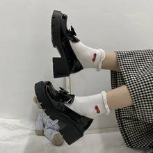 Zapatos Lolita con lazo para mujer, mocasines de plataforma sin cordones, informales, para primavera y otoño, 9109N 2024 - compra barato