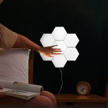 Lâmpada de parede com sensor de toque, mais nova lâmpada de led quântica, módulo magnético, luz noturna de cabeceira, faça você mesmo, lâmpadas de decoração de casa, plugue ue e eua 2024 - compre barato