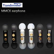 Tiandirenhe New Metal 6mm moving coil V type HIFI mini earphone mmcx earphone pluggable and replaceable cable earphones and mic 2024 - buy cheap