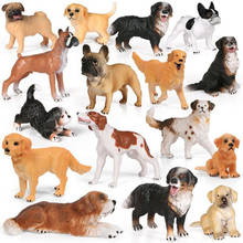 Figuras de animales de perro en miniatura para niños, juguetes de colección de Pvc en miniatura, bonito modelo de perro, Bulldog, cachorro, Dálmata 2024 - compra barato