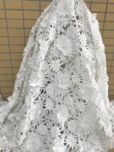 Популярная кружевная ткань с объемным цветком в африканском стиле для шитья, Высококачественная JIANXI.C-588803 кружевная ткань 2024 - купить недорого