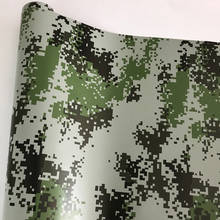 PVC Adhesive Pixels Digital Black Green Camouflage Vinyl Car Wrap Film DIY Decal Sticker with Air Bubbles Free 2024 - buy cheap