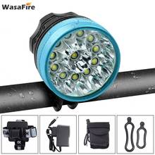 WasaFire 20000lm Bike Front Light 12xT6 LED Bicycle Head Lamp Night Cycling Flashlight 2 In 1 Headlight with Battery and Charger 2024 - buy cheap