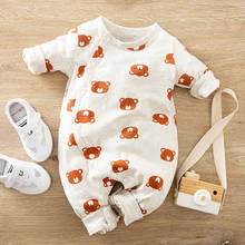 Newborn Baby Boy Clothing Organic Cotton Overalls New Born Girl Clothes Children Romper Infant Jumpsuit Bear Costume Onesie 2024 - buy cheap