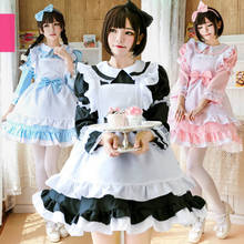 Halloween Women Adult Anime Alice Adventure Blue Party Dress Alice Dream Women Sissy Maid Lolita Cosplay Costume 2024 - buy cheap