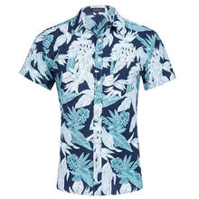 Beach Hawaiian Men Slim Fit Shirt Brand Casual Button Down Dress Shirts Men Summer Vacation Party Aloha Shirt Camisa Masculina 2024 - buy cheap