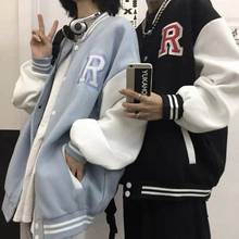 Harajuku Plus Size Sweatshirts Hoodies Autumn Fleece Oversized Hooded Sweatshirt women Hip Hop Hoodie baseball uniform 2024 - buy cheap