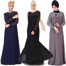 Vestido feminino de chiffon, vestido hijab muçulmano, kaftan da turquia islâmico 2024 - compre barato