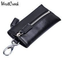 WESTCREEK Brand Men Genuine Leather Zipper Retro Key Wallets Casual Car Key Housekeeper Key Holder Fashion Women Coin Purse 2024 - buy cheap