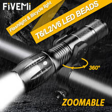 V6 l2 t6 led conjunto de luz da frente bicicleta farol lâmpada ciclismo lanterna para a luz da bicicleta à prova dwaterproof água zoomable alta qualtiy 2024 - compre barato