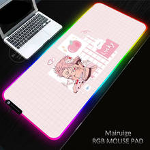 Anime Jujutsu Kaisen RGB Large Gaming 900x400/350X600MM Cute Girly Mouse Pad LED Lighting XXL Mousepad Gamer Computer Desk Mat 2024 - buy cheap