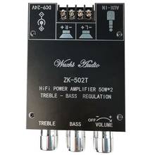 ZK-502T TPA3116D2 Bluetooth 5.0 Subwoofer Amplifier Board 2.0 Channel High Power Audio Stereo Amplifier Board 2X50W 2024 - buy cheap