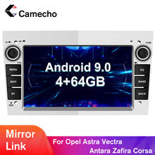 Автомобильный мультимедийный плеер Camecho, Android 9,0, 2 Din, DVD, для Opel Vauxhall Astra Meriva Vectra Antara Zafira Corsa Agila, 7 дюймов, GPS, радио 2024 - купить недорого