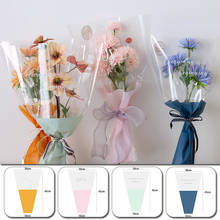 30PCS Wrapping Paper Bag For Bouquet Rose Flowers Transparent Poly Gifts Packaging Material For Wedding Party Florist Supplies 2024 - buy cheap